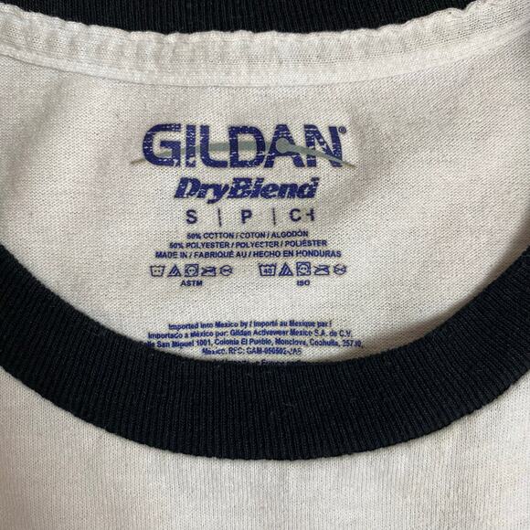 The Simpsons Bart Playdude Ringer Tee Shirt Black White Small - Picture 3 of 4